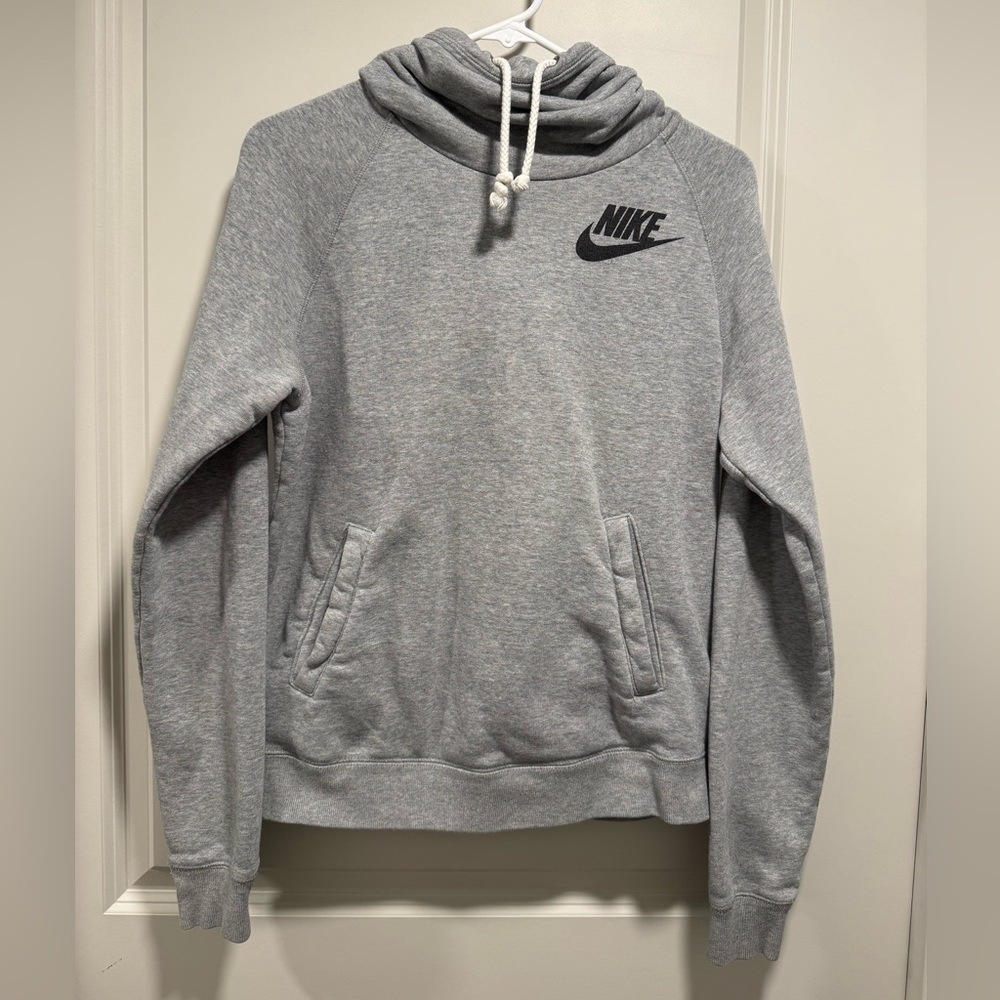 Nike Women's Heather Gray Cowl Neck Hoodie - Picture 2 of 6
